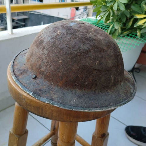 Brodie Mk II British Helmet used, Greek Civil War