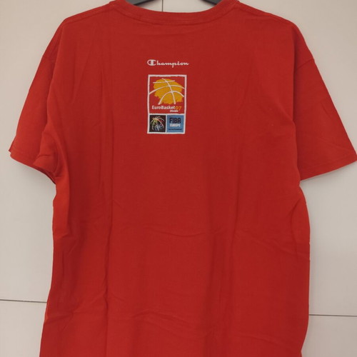 T-shirt EuroBasket Spain 2007 Champion red size L used