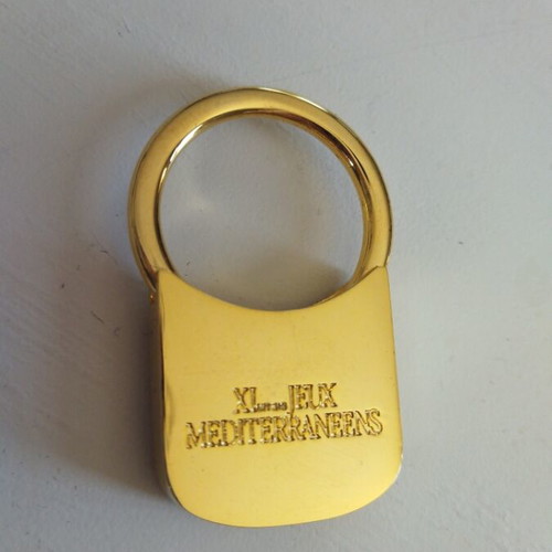 Mediterranean Games Athens 1991 collectible keychain new, gold