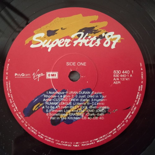 Super Hits 87 vinyl record used