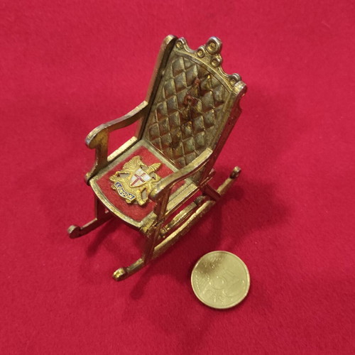 Gold-plated metal souvenir from 1960s London airport, like new