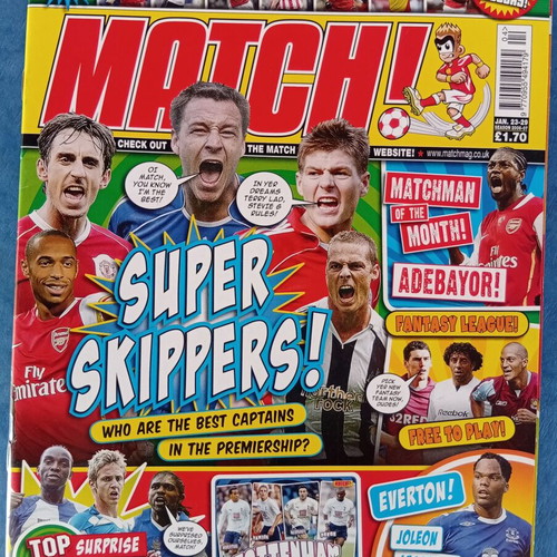 Match Football Magazine issue 23-29/1/2007 like new with Tottenham posters