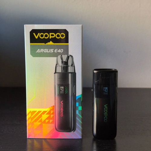 Voopoo Argus E40 Pod System 40W 1800mAh used, black, with box and cable