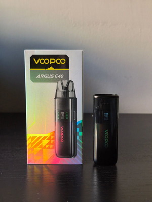 Voopoo Argus E40 Pod System 40W 1800mAh used, black, with box and cable