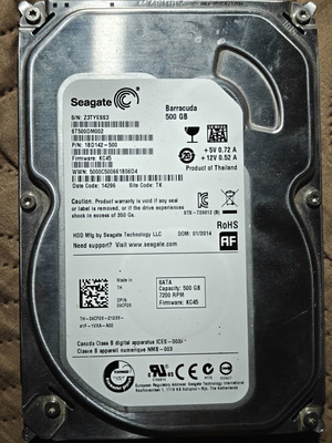 Seagate Barracuda 500GB HDD non-functional for parts