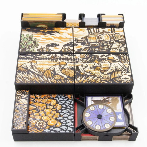 Scythe Board Game Organizer with Expansions and Promo Cards, new