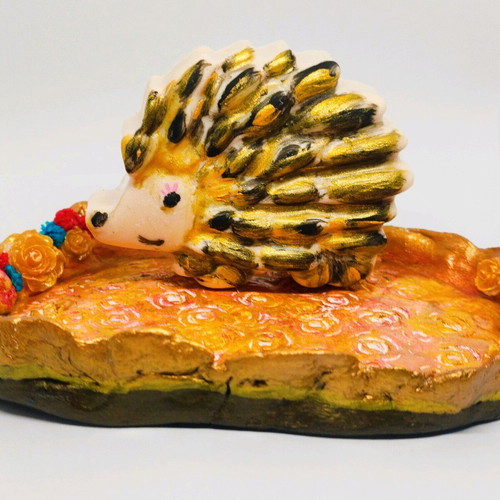 Handmade decorative aromatic soap hedgehog shape