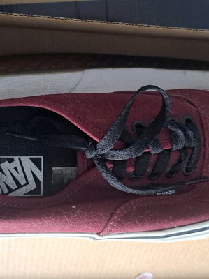 Vans athletic shoes new, red, size 38