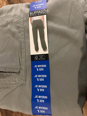 Buffalo David Bitton Tencel Cargo Pants new, size L, green
