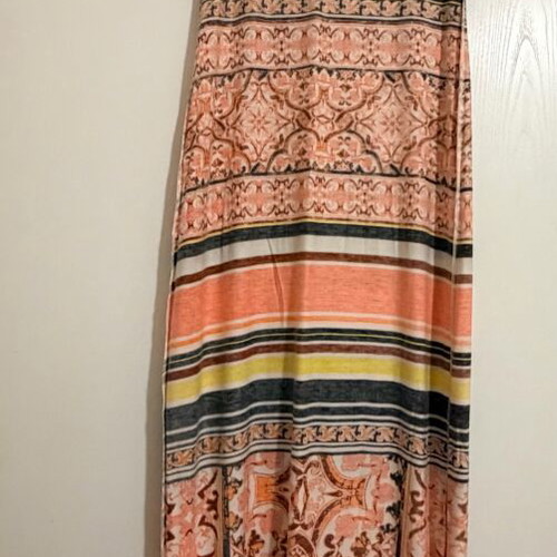 Hale Bob Women's Maxi Strapless Dress M, like new, multicolor