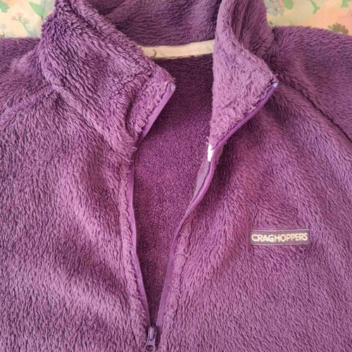 Craghoppers purple fleece sweater, vintage outdoor