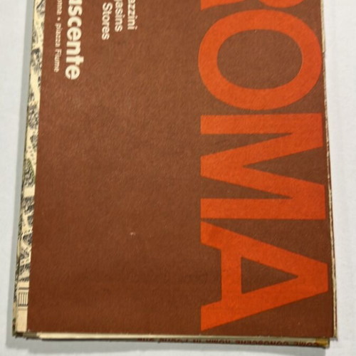 Historical Rome tourist map 1960 used, Italian language