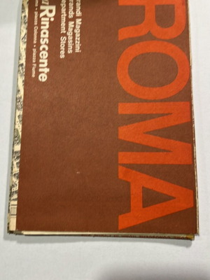 Historical Rome tourist map 1960 used, Italian language