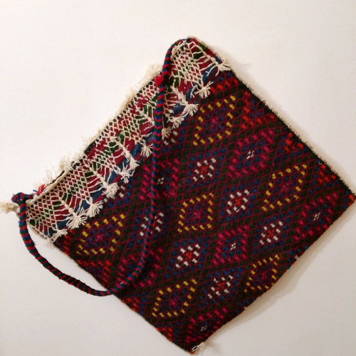 Loom bag used, from 1940, 50x50cm