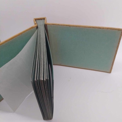 Photo album with leather cover used, 80s vintage