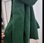 Green coat with embossed pattern like new, size 40