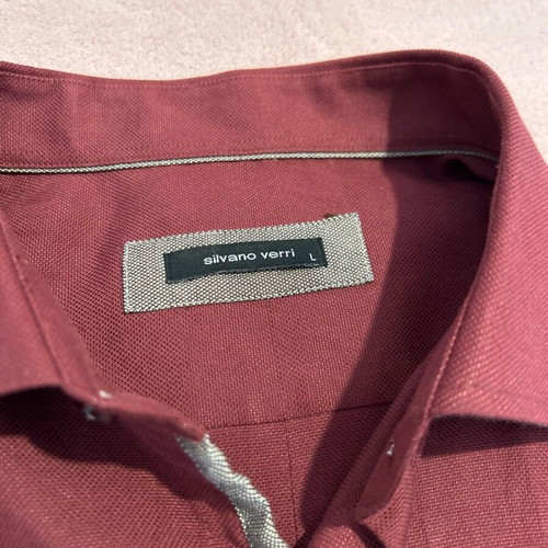 Silvano Verri men's burgundy shirt size L like new, slim fit