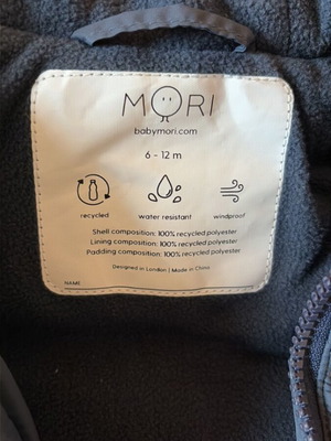 Mori baby jacket size 6-12 months like new