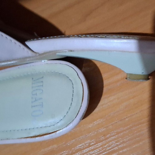 Migato mules kitten heels like new, size 36, pink and turquoise
