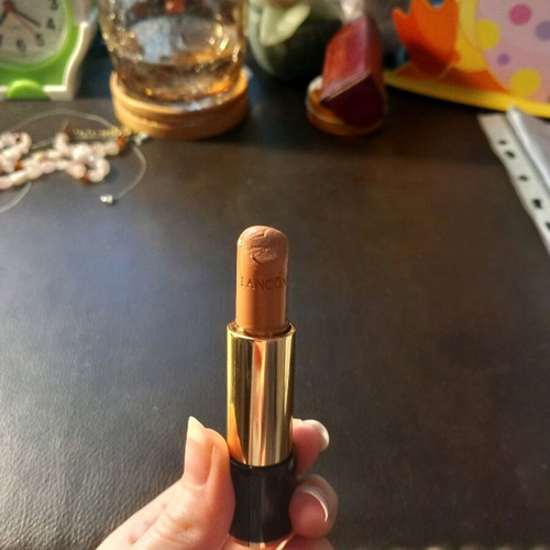 Lancome L Absolu Rouge lipstick used, shade 239 Au Naturel