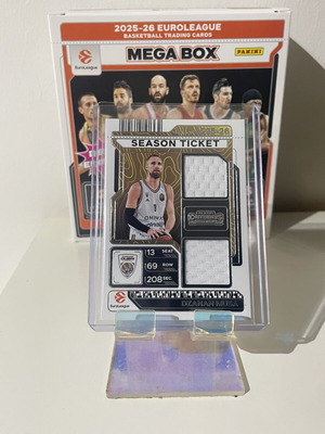 Dzanan Musa Dual Patch Panini Euroleague Contenders card like new