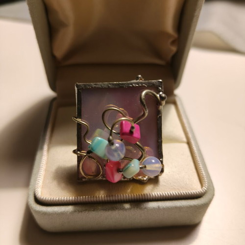 Handmade ring like new with variety of colors