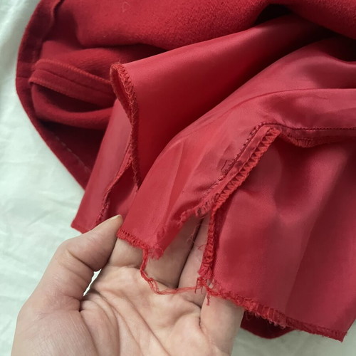 Winter red mini skirt size S used