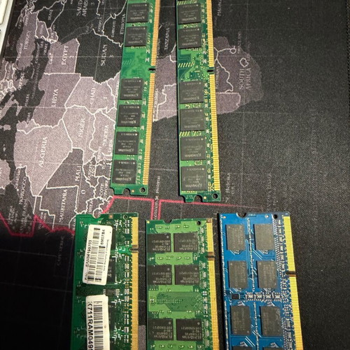 DDR2 RAM memories used, all together