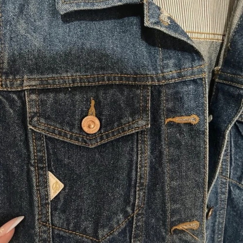 Stradivarius women's denim jacket used, size M, blue