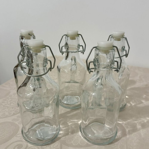 Glass bottles 200ml pack of 5, new