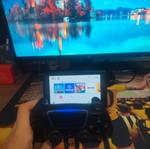 Nintendo Switch console with controller used