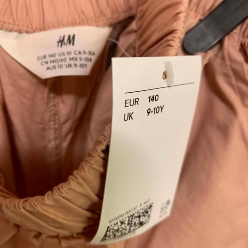 H&M Broderie Anglaise Cropped Trousers New, Size 140, Pink