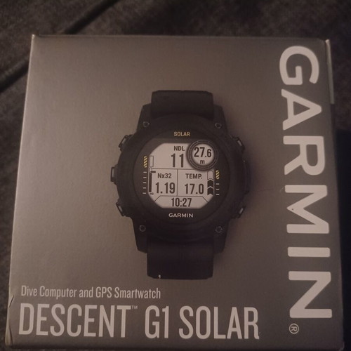 Garmin Descent G1 Solar dive computer and GPS smartwatch, black