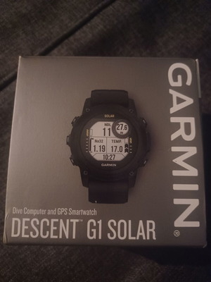 Garmin Descent G1 Solar dive computer and GPS smartwatch, black