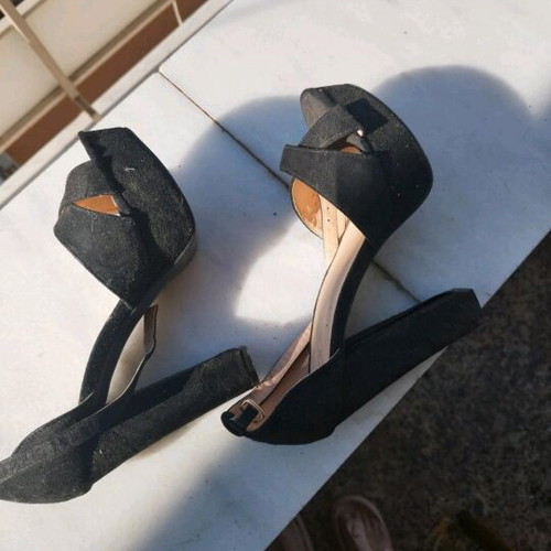 GoGo Shoes black sandals with 11 cm high heels, like new, size 38