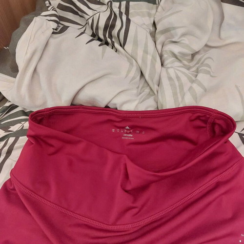 Adidas elastic shorts used, red, size S