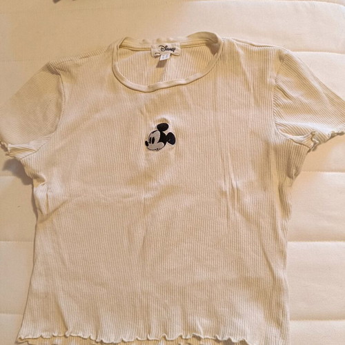 Disney top like new, beige, with ribbed pattern edges