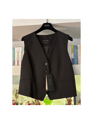Massimo Dutti vest new, black, size Medium