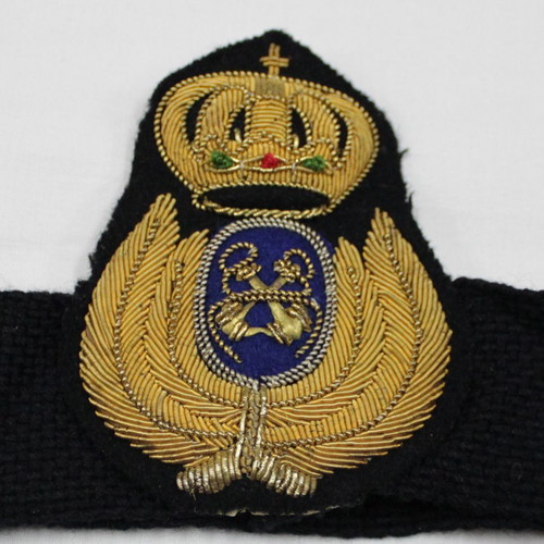 Greek petty officer emblem for coast guard cap used with ribbon 1955-65