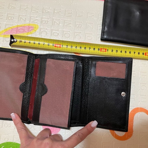 Black leather wallets used