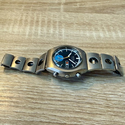 Seiko Vintage Chronograph 6139-8020 like new, blue dial