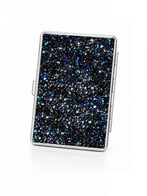 Ταμπακιέρα τσιγάρων slim strass Midnight Sapphire καινούργια