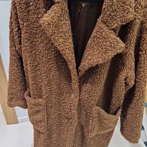 Kaffe boucle coat in brown color like new