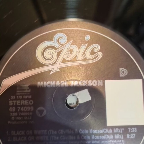 Michael Jackson Black or White 12" single vinyl used