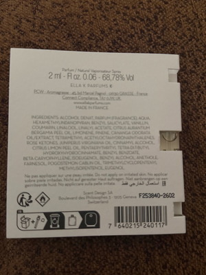 Ella K Myrrh Tester 2ml καινούργιο άρωμα δείγμα