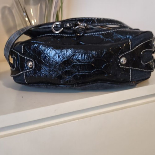 Guess shoulder and crossbody bag used, black and blue denim