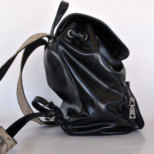 Love Moschino black backpack with 3D logo, like new
