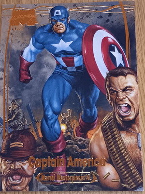 Marvel Masterpieces XL What If Gold Foil #80 Captain America συλλεκτική κάρτα σαν καινούργιο