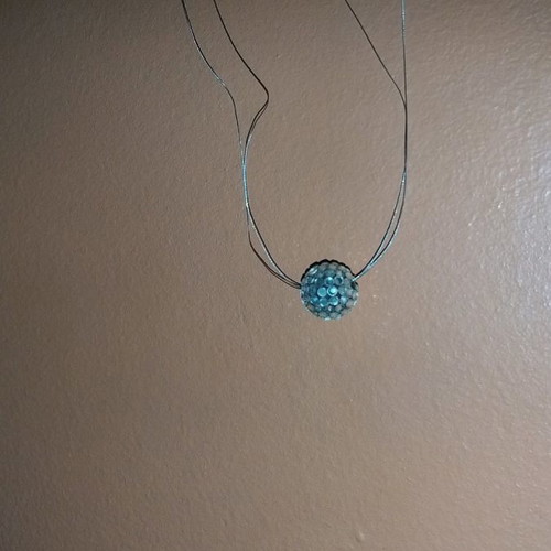 Necklace with fishing line