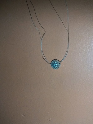 Necklace with fishing line